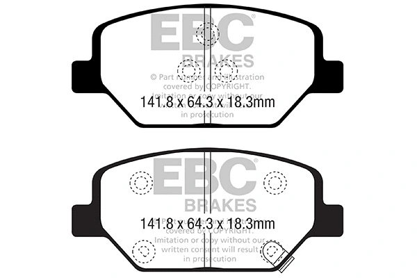 DP22351 EBC Brakes Комплект тормозных колодок, дисковый тормоз (фото 1)