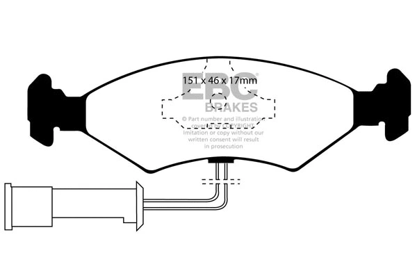 DP2389 EBC Brakes Комплект тормозных колодок, дисковый тормоз (фото 1)