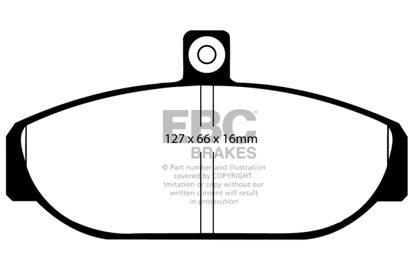 DP2435 EBC Brakes Комплект тормозных колодок, дисковый тормоз (фото 1)