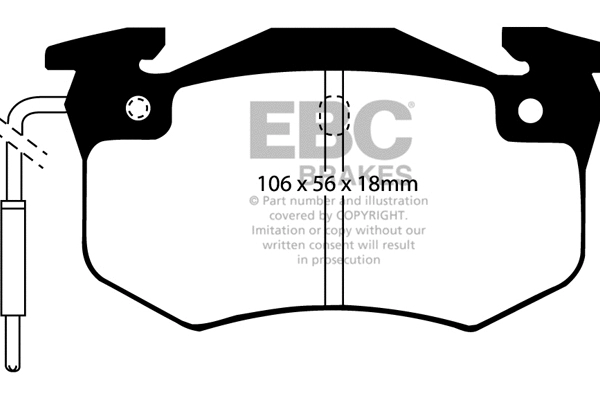 DP2458 EBC Brakes Комплект тормозных колодок, дисковый тормоз (фото 1)