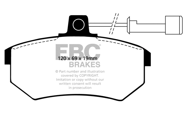 DP2486 EBC Brakes Комплект тормозных колодок, дисковый тормоз (фото 1)