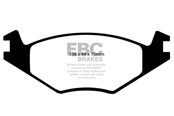 DP2517 EBC Brakes Комплект тормозных колодок, дисковый тормоз (фото 1)