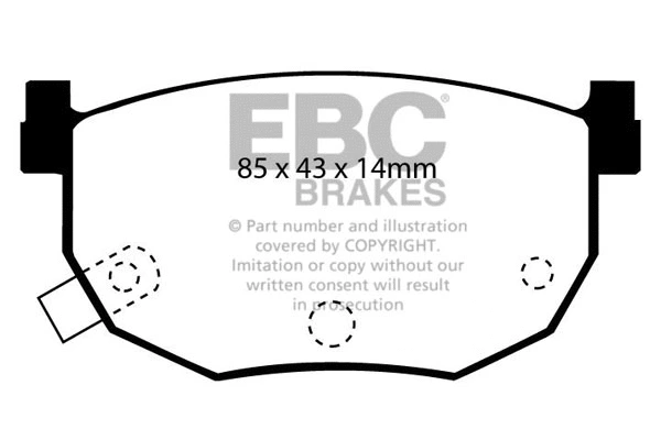 DP2528 EBC Brakes Комплект тормозных колодок, дисковый тормоз (фото 1)