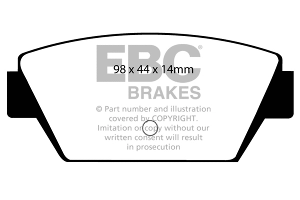 DP2576 EBC Brakes Комплект тормозных колодок, дисковый тормоз (фото 1)