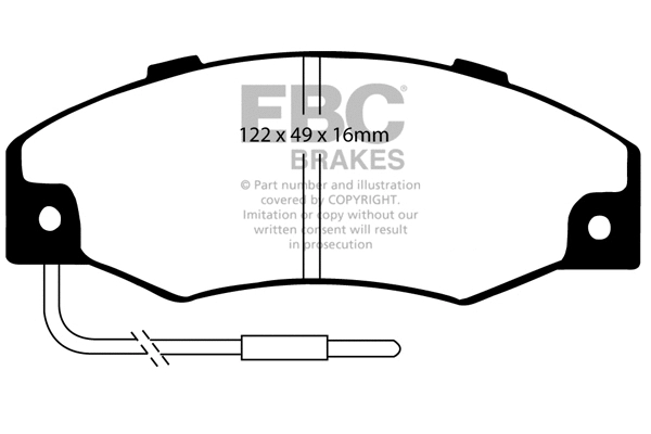 DP2604 EBC Brakes Комплект тормозных колодок, дисковый тормоз (фото 1)