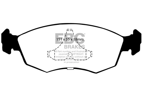 DP2605/2 EBC Brakes Комплект тормозных колодок, дисковый тормоз (фото 1)