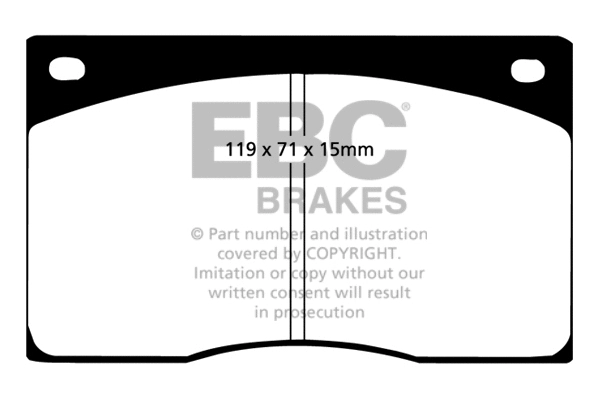 DP262 EBC Brakes Комплект тормозных колодок, дисковый тормоз (фото 1)