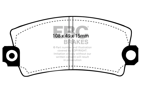 DP269 EBC Brakes Комплект тормозных колодок, дисковый тормоз (фото 1)