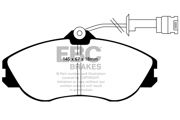 DP2711 EBC Brakes Комплект тормозных колодок, дисковый тормоз (фото 1)