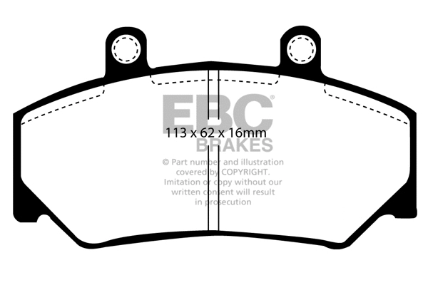 DP2800 EBC Brakes Комплект тормозных колодок, дисковый тормоз (фото 1)