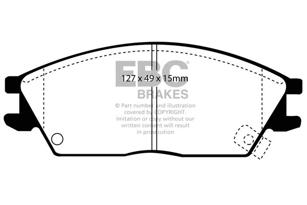 DP2803 EBC Brakes Комплект тормозных колодок, дисковый тормоз (фото 1)