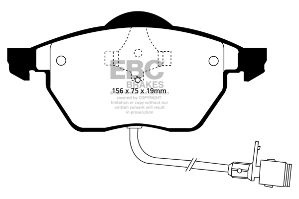 DP2836 EBC Brakes Комплект тормозных колодок, дисковый тормоз (фото 1)