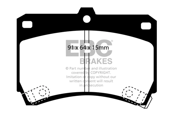 DP2884 EBC Brakes Комплект тормозных колодок, дисковый тормоз (фото 1)