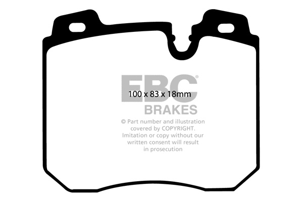 DP2886 EBC Brakes Комплект тормозных колодок, дисковый тормоз (фото 1)