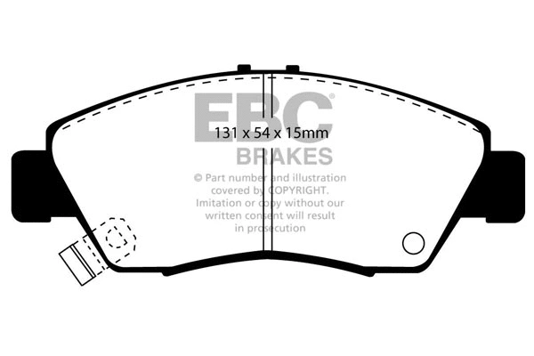 DP2890 EBC Brakes Комплект тормозных колодок, дисковый тормоз (фото 1)