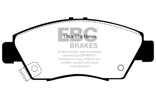 DP2891 EBC Brakes Комплект тормозных колодок, дисковый тормоз (фото 1)