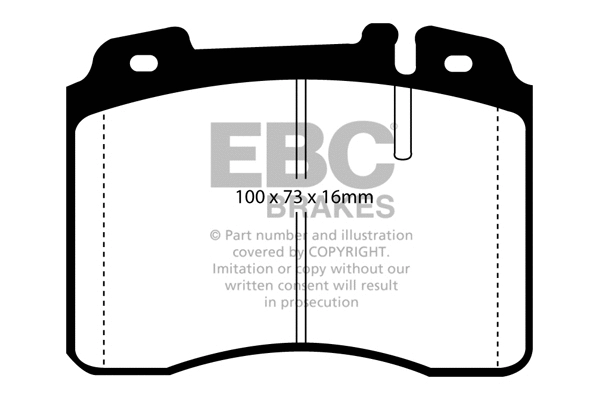 DP2927/2 EBC Brakes Комплект тормозных колодок, дисковый тормоз (фото 1)