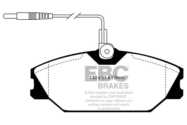 DP2949 EBC Brakes Комплект тормозных колодок, дисковый тормоз (фото 1)