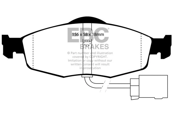 DP2955 EBC Brakes Комплект тормозных колодок, дисковый тормоз (фото 1)