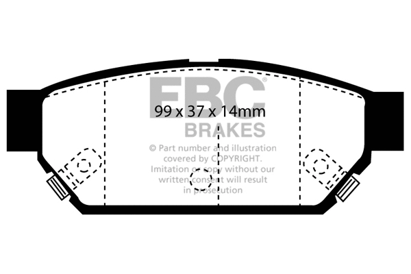 DP2986 EBC Brakes Комплект тормозных колодок, дисковый тормоз (фото 1)