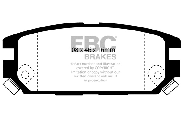 DP2987 EBC Brakes Комплект тормозных колодок, дисковый тормоз (фото 1)