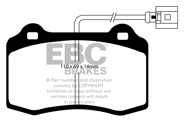 DP31140/2C EBC Brakes Комплект тормозных колодок, дисковый тормоз (фото 1)