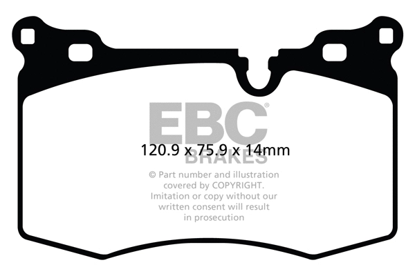 DP31854C EBC Brakes Комплект тормозных колодок, дисковый тормоз (фото 1)