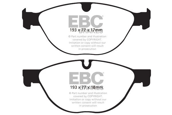 DP32076C EBC Brakes Комплект тормозных колодок, дисковый тормоз (фото 1)