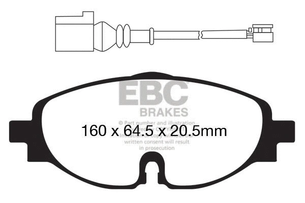 DP32150C EBC Brakes Комплект тормозных колодок, дисковый тормоз (фото 1)