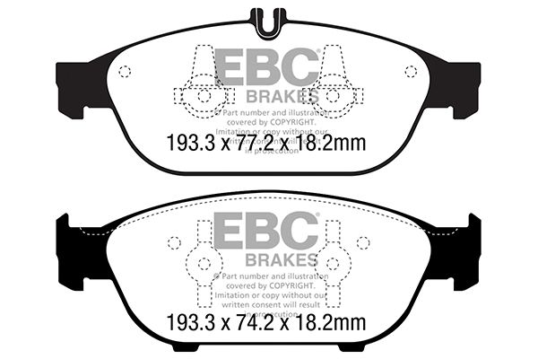 DP32169C EBC Brakes Комплект тормозных колодок, дисковый тормоз (фото 1)