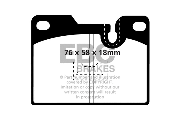 DP346 EBC Brakes Комплект тормозных колодок, дисковый тормоз (фото 1)