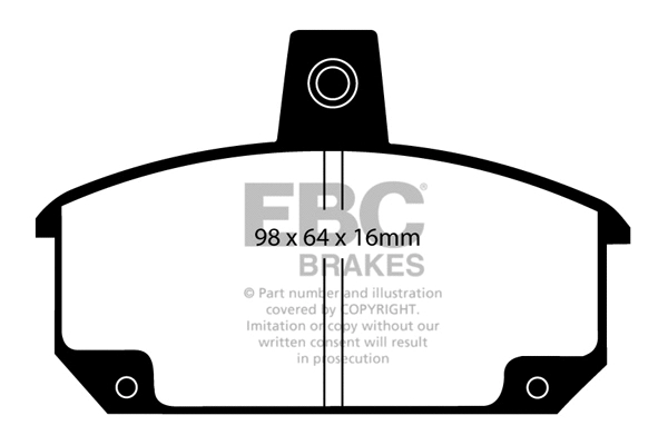 DP354 EBC Brakes Комплект тормозных колодок, дисковый тормоз (фото 1)