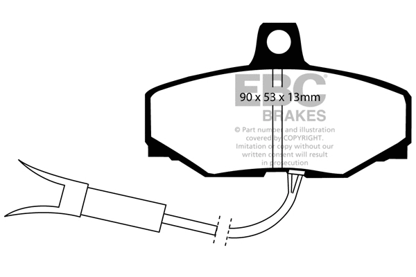 DP3757/2C EBC Brakes Комплект тормозных колодок, дисковый тормоз (фото 1)