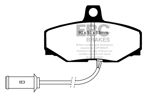 DP3757C EBC Brakes Комплект тормозных колодок, дисковый тормоз (фото 1)
