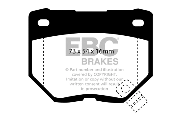 DP3826C EBC Brakes Комплект тормозных колодок, дисковый тормоз (фото 1)