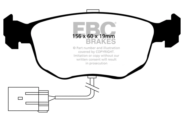 DP3956C EBC Brakes Комплект тормозных колодок, дисковый тормоз (фото 1)