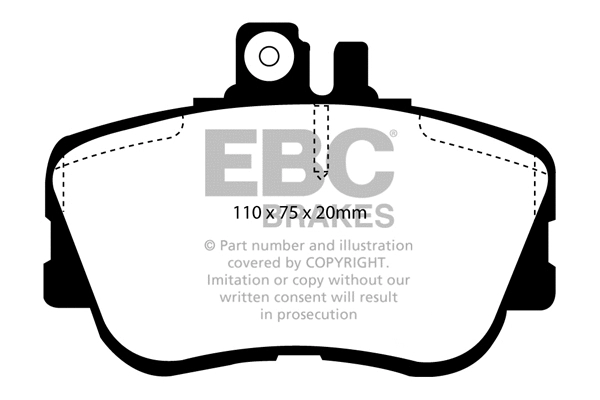 DP3962C EBC Brakes Комплект тормозных колодок, дисковый тормоз (фото 1)