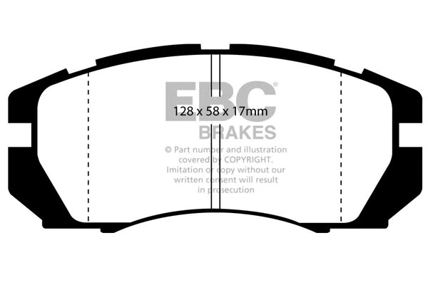 DP3966C EBC Brakes Комплект тормозных колодок, дисковый тормоз (фото 1)