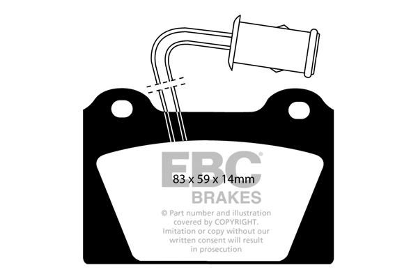 DP398 EBC Brakes Комплект тормозных колодок, дисковый тормоз (фото 1)