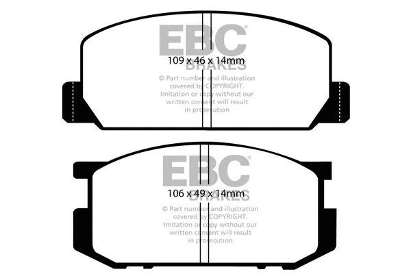 DP402 EBC Brakes Комплект тормозных колодок, дисковый тормоз (фото 1)