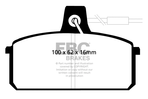 DP410 EBC Brakes Комплект тормозных колодок, дисковый тормоз (фото 1)