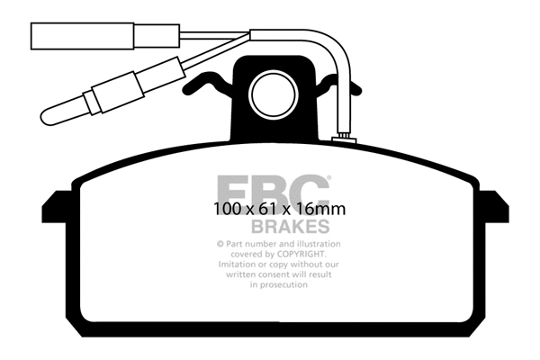 DP410/2 EBC Brakes Комплект тормозных колодок, дисковый тормоз (фото 1)