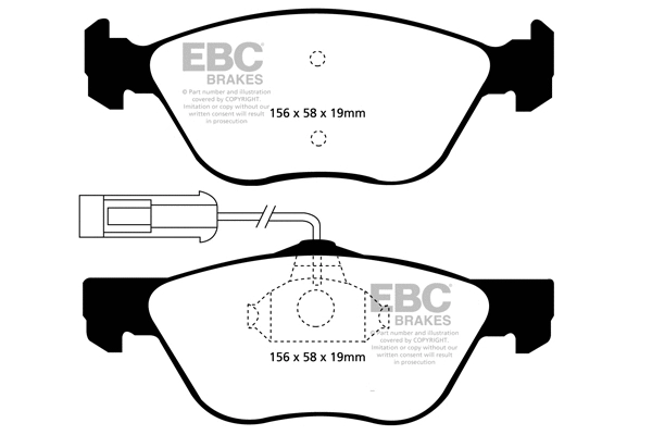 DP41061R EBC Brakes Комплект тормозных колодок, дисковый тормоз (фото 1)