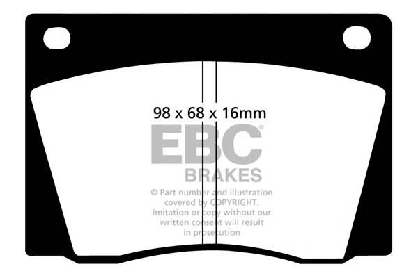 DP4108R EBC Brakes Комплект тормозных колодок, дисковый тормоз (фото 1)