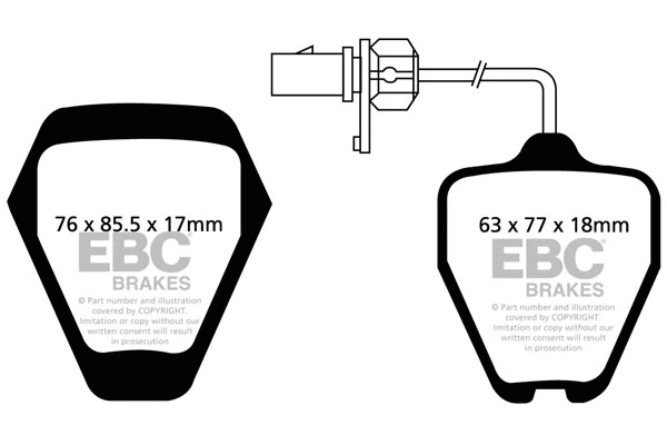 DP41094R EBC Brakes Комплект тормозных колодок, дисковый тормоз (фото 1)