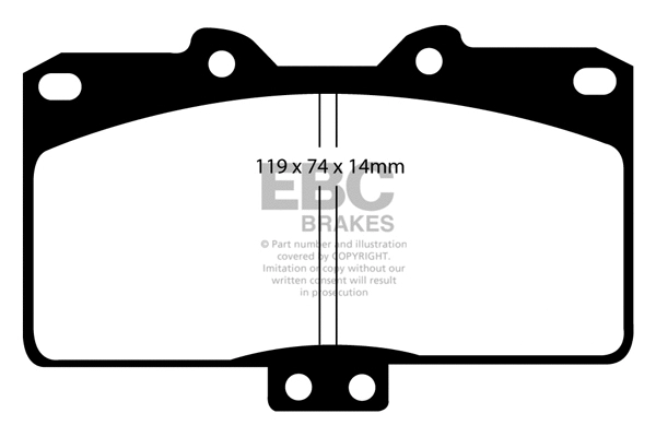 DP41097R EBC Brakes Комплект тормозных колодок, дисковый тормоз (фото 1)