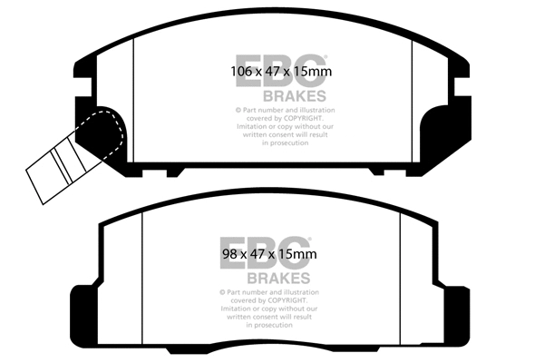 DP41107R EBC Brakes Комплект тормозных колодок, дисковый тормоз (фото 1)