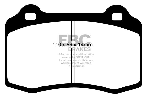 DP41140R EBC Brakes Комплект тормозных колодок, дисковый тормоз (фото 1)