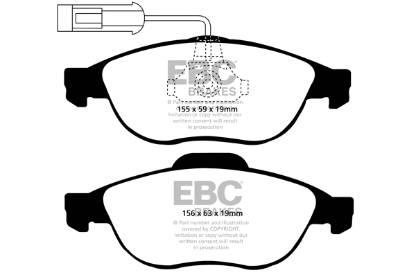 DP41153R EBC Brakes Комплект тормозных колодок, дисковый тормоз (фото 1)