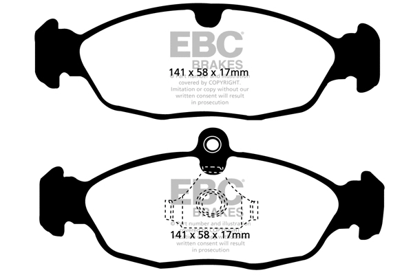 DP41198R EBC Brakes Комплект тормозных колодок, дисковый тормоз (фото 1)
